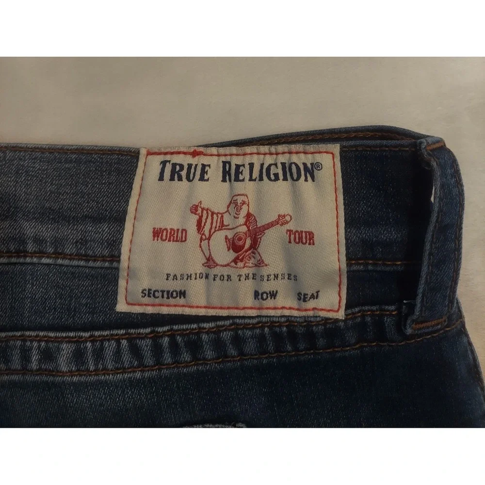 True Religion Mens Ricky No Flap Relaxed Fit Straight Leg Jeans Size 46/33